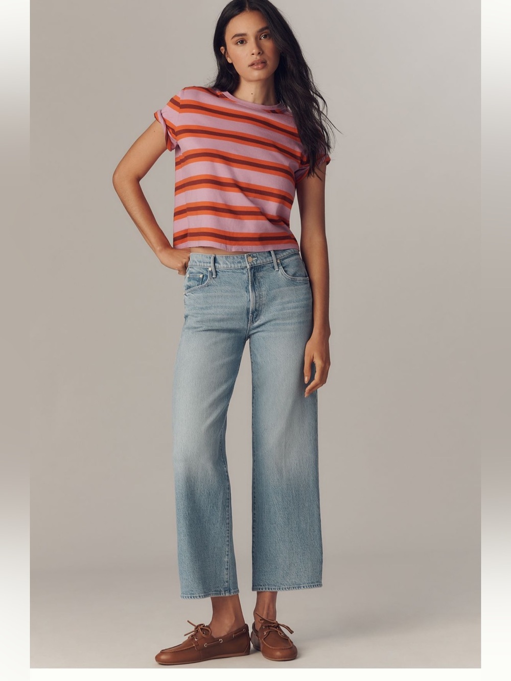 Anthropologie MOTHER The Maven Ankle Mid-Rise Straight-Leg Jeans size 31 Petite